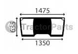 Стъкло предно (долна част, извито, тонирано) - John Deere 6R серия