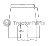 Предно стъкло - John Deere 6020, 7020 серия