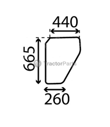 LOWER DOOR WINDOW FLAT - NON-TINTED - John Deere 20, 30 series