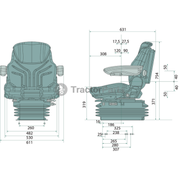 Седалка Grammer Maximo Comfort Plus за John Deere 8000, 8R