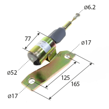 Solenoid Pompa Injectie 12V - Case IHC MX100, MX100 serie
