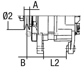 Alternator 14V - 70A - Case IHC, Massey Ferguson
