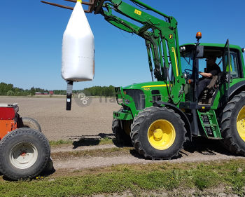 Big bag dispenser for seeds or fertilizer