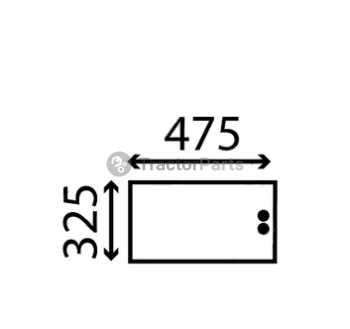 SLIDING LOWER REAR WINDOW FLAT - NON-TINTED - John Deere 30,40,Case IHC 85 series
